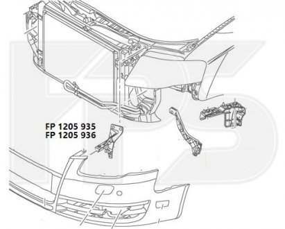 Кріплення бампера FPS FP 1205 935