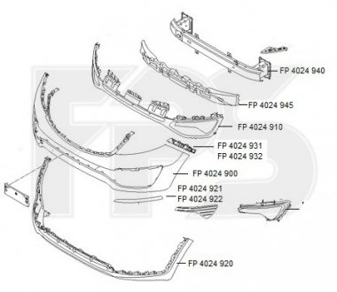 Бампер FPS FP 4024 901