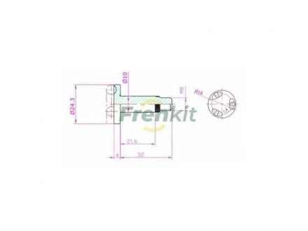 Ось механизма ручника FRENKIT 86311