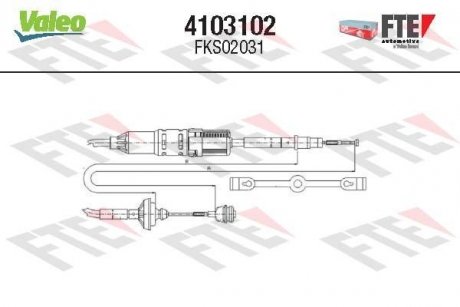 Трос, управление сцеплением FTE 4103102