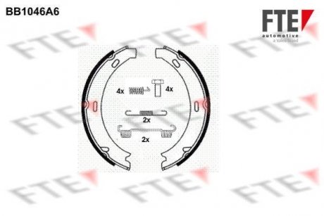Тормозные колодки ручного тормоза FTE BB1046A6