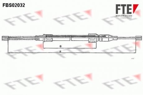 Трос ручного тормоза FTE FBS02032