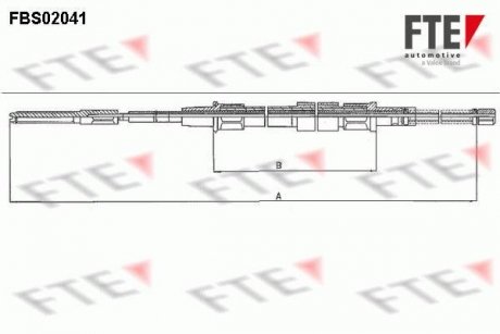 Трос ручного тормоза FTE FBS02041