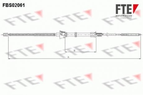 Трос ручного гальма FTE FBS02061