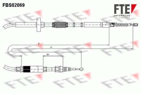 Трос ручного тормоза FTE FBS02069