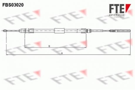 Трос ручного тормоза FTE FBS03020