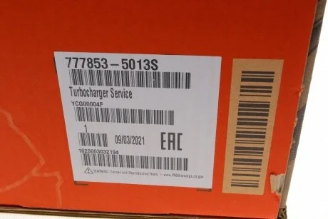 Турбокомпресор GARRETT 777853-5013S