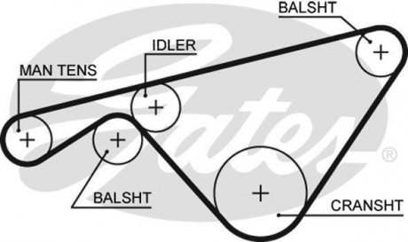 Ремінь ГРМ Gates 5463XS