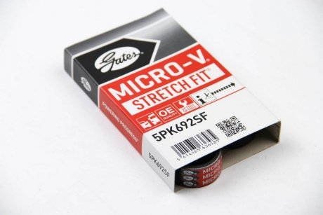 Фото доріжковий пас Gates 5PK692SF Доріжковий пас Gates 5PK692SF