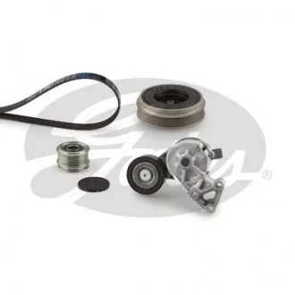 Фото комплект поликлинових ременів (з роликами) AUDI A3, SEAT ALHAMBRA, LEON, TOLEDO II, SKODA OCTAVIA I, VW BORA, BORA I, GOLF IV, MULTIVAN T5, NEW BEETLE, SHARAN, TRANSPORTER T5 1.9D 09.95-12.10 Gates K156DPK1195 Комплект поликлинових ременів (з роликами) AUDI A3, SEAT ALHAMBRA, LEON, TOLEDO II, SKODA OCTAVIA I, VW BORA, BORA I, GOLF IV, MULTIVAN T5, NEW BEETLE, SHARAN, TRANSPORTER T5 1.9D 09.95-12.10 Gates K156DPK1195