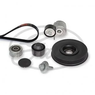 Фото комплект поликлинових ременів (з роликами) CITROEN C5 II, C5 II/KOMBI, PEUGEOT 407 1.6D 05.04-12.10 Gates K376PK1708 Комплект поликлинових ременів (з роликами) CITROEN C5 II, C5 II/KOMBI, PEUGEOT 407 1.6D 05.04-12.10 Gates K376PK1708