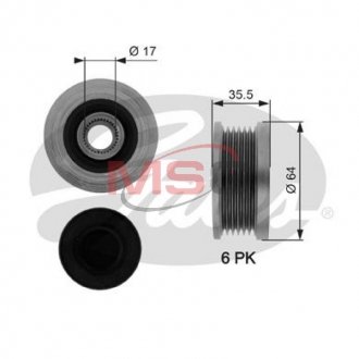 Шкив генератора Gates OAP7073