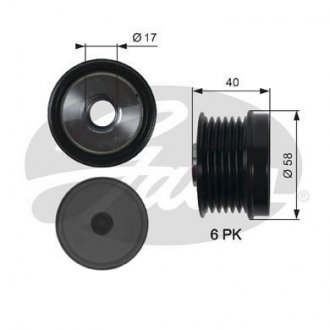 Шкив генератора Gates OAP7158