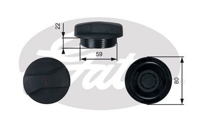 Крышка расширительного бачка, 06-/ Passat 00-05 Gates RC245