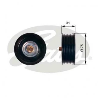 Паразитный/ведущий ролик, поликлиновый ремень Gates T36305