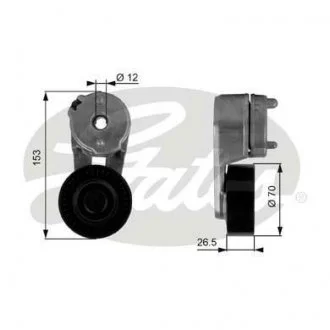 Натягувач поліклинового ременя Gates T38163