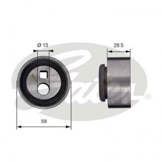 Фото 1 - натяжний ролик, ремінь ГРМ Gates T41130 Натяжний ролик, ремінь ГРМ Gates T41130 (фото 1)