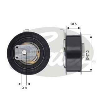 Фото 1 - натяжний ролик, ремінь ГРМ Gates T43110 Натяжний ролик, ремінь ГРМ Gates T43110 (фото 1)