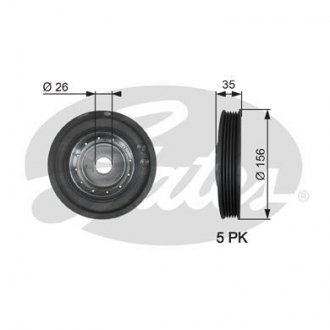 Шків колінвалу Gates TVD1007