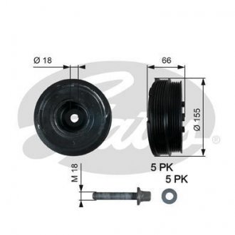 Шків Gates TVD1037A (фото 1)