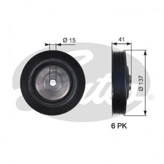 Шків колінчастого валу Gates TVD1043