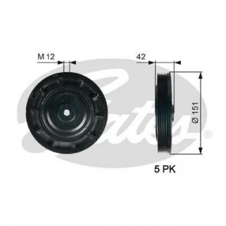 Шків колінвалу Gates TVD1116