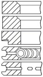 Кільця поршневі (набір) GOETZE 0810720000