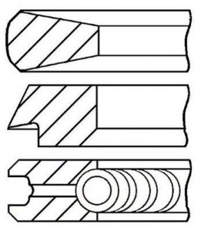 Кольца поршневые на 1 цилиндр GOETZE 08-121800-00 (фото 1)