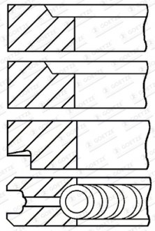 Набір кілець поршневих GOETZE 0820240010