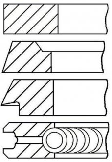 Набір кілець поршневих GOETZE 0821481110