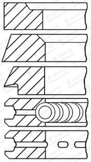 Кільця поршневі (набір) GOETZE 0831460000