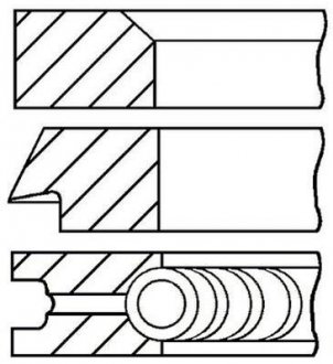 Набір кілець поршневих GOETZE 0839360000