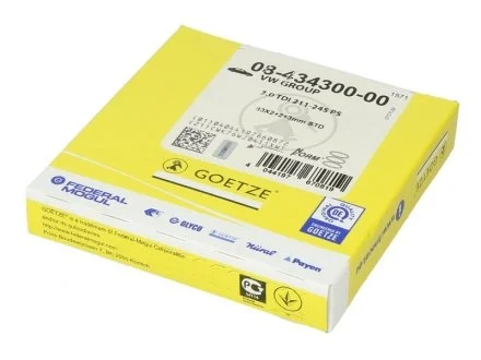 Кольца поршневые.) GOETZE 0843430000