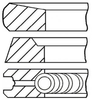 Кільця поршневі (набір) GOETZE 0843610700