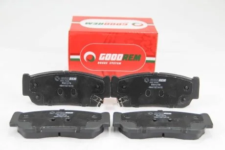 Фото 1 - гальмівні колодки зад. SANTA FE/SONATA/TUCSON/MAGENTIS/SPORTAGE GOODREM RM1279 Гальмівні колодки зад. SANTA FE/SONATA/TUCSON/MAGENTIS/SPORTAGE GOODREM RM1279 (фото 1)