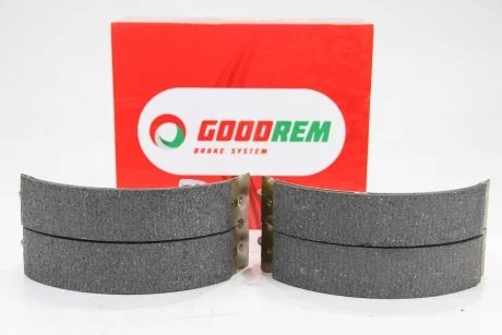 Фото гальмівні колодки зад. Nissan Micra 03-10/ Note 02-12/ Tiida 07-12 (Lockheed) GOODREM RM1296 Гальмівні колодки зад. Nissan Micra 03-10/ Note 02-12/ Tiida 07-12 (Lockheed) GOODREM RM1296