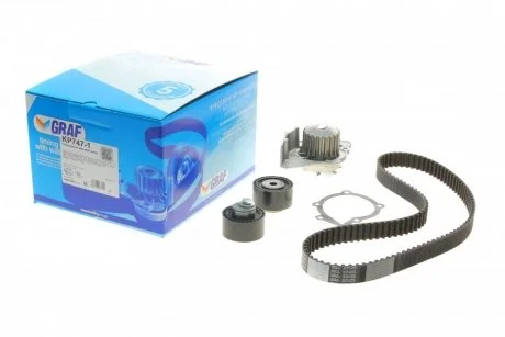 Фото насос води + комплект зубчатого ремня GRAF KP747-1 Насос води + комплект зубчатого ремня GRAF KP747-1