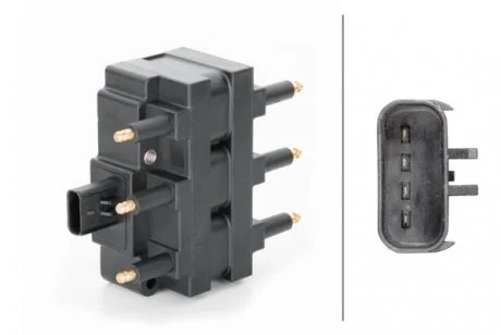 Котушка запалювання CHRYSLER VOYAGER IV, VOYAGER V, DODGE RAM 1500, VIPER, VW ROUTAN 3.3/3.8/8.3 02.00- HELLA 5DA230035741