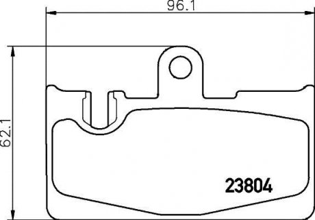 Гальмівні колодки, дискове гальмо (набір) HELLA 8DB355011661