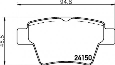 Тормозные колодки, дисковый тормоз (набор) HELLA 8DB355011821 (фото 1)