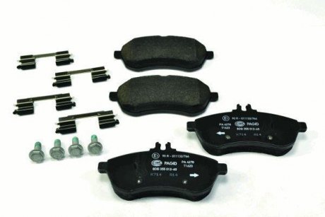 Тормозные колодки, дисковый тормоз (набор) HELLA 8DB355012601