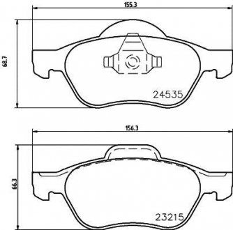 Тормозные колодки, дисковый тормоз (набор) HELLA 8DB355013271 (фото 1)