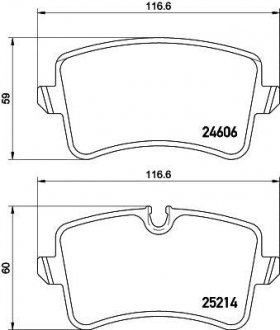 Дисковые тормозные колодки зад. Audi A6/A6/S6 IV (4G2,C7) 10- HELLA 8DB 355 016-061