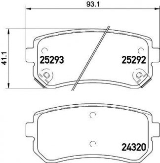 Тормозные колодки, дисковый тормоз (набор) HELLA 8DB355016221 (фото 1)