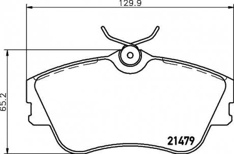 Тормозные колодки, дисковый тормоз (набор) HELLA 8DB355018071 (фото 1)