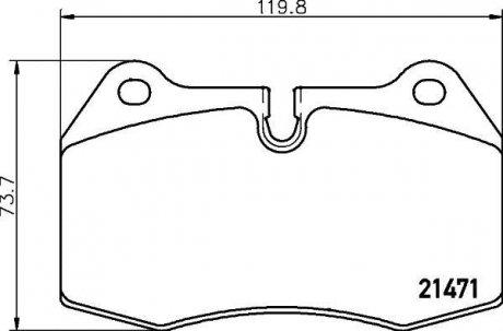 Тормозные колодки, дисковый тормоз (набор) HELLA 8DB355018211