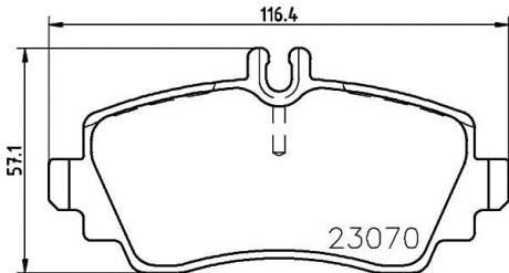 Тормозные колодки, дисковый тормоз (набор) HELLA 8DB355018281