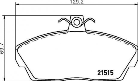 Тормозные колодки, дисковый тормоз (набор) HELLA 8DB355018431 (фото 1)