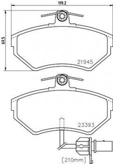 Тормозные колодки, дисковый тормоз (набор) HELLA 8DB355018451 (фото 1)