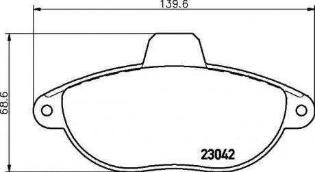 Тормозные колодки, дисковый тормоз (набор) HELLA 8DB355019251 (фото 1)